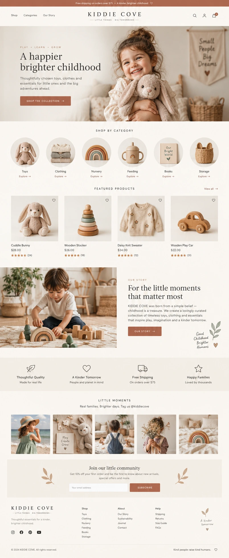 A store built with the AI store builder