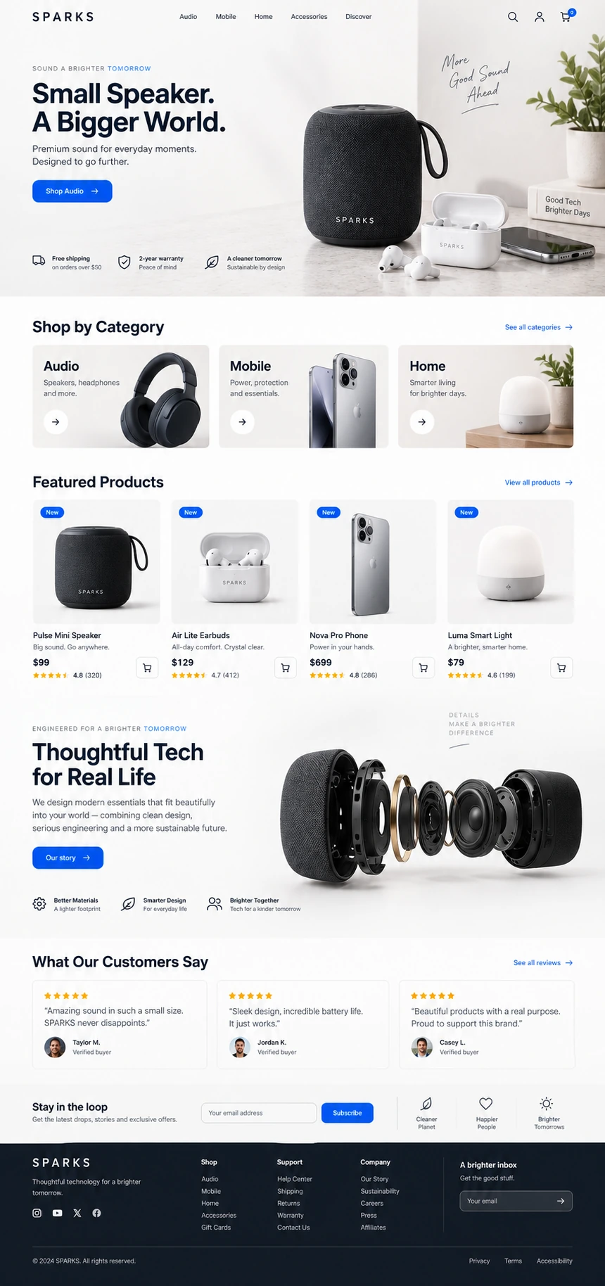 A store built with the AI store builder